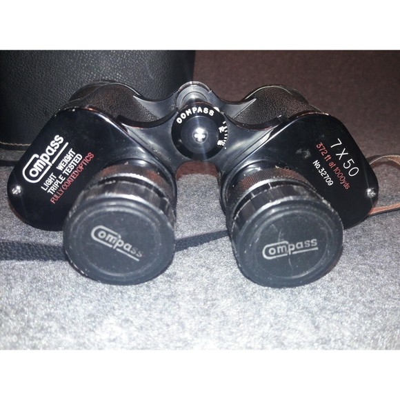 Vintage Compass Binocular Light Weight Triple Tested 7 x 50 No. 32709 - Picture 4 of 12